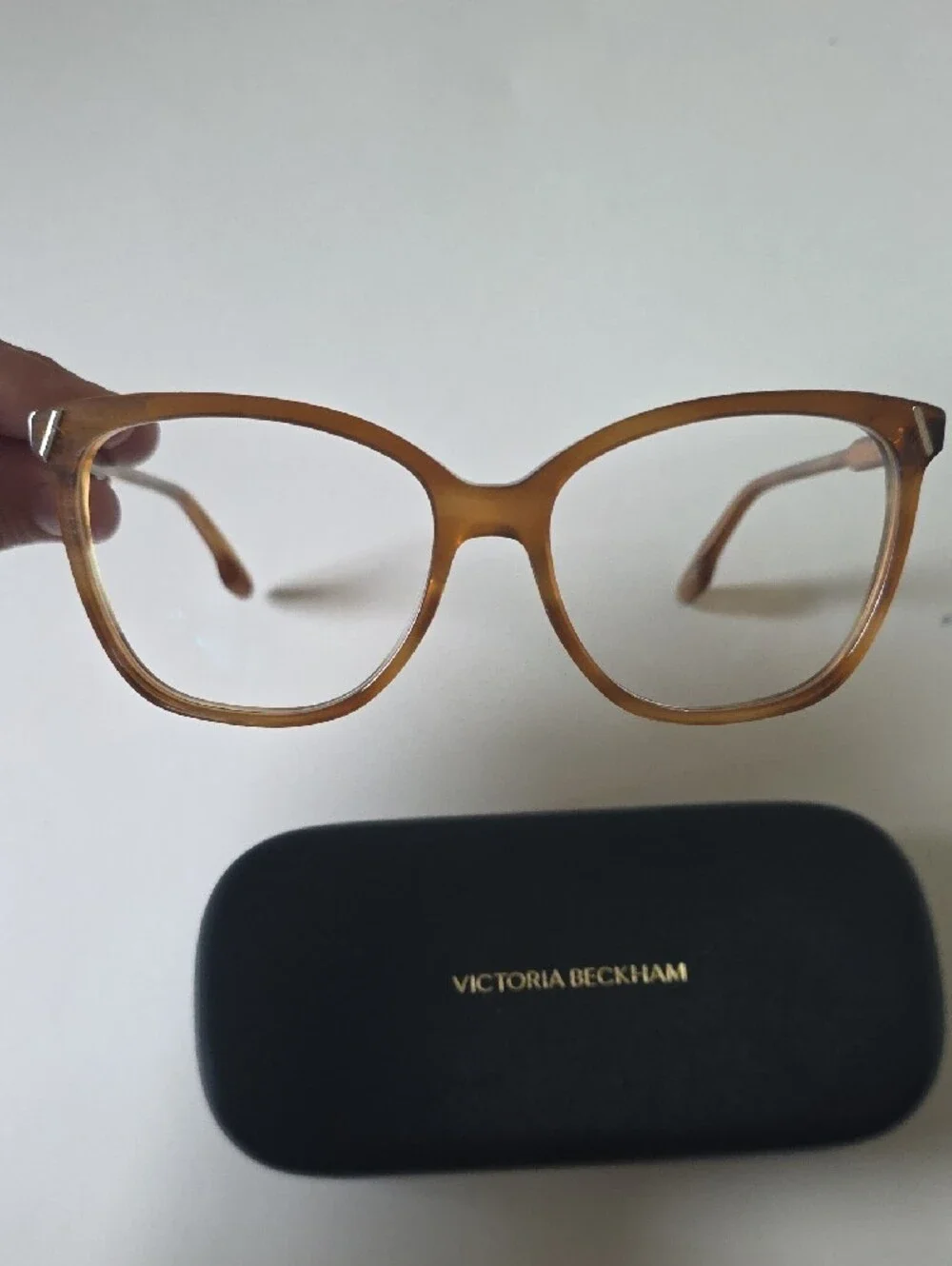 Victoria Beckham Brown Frame Sunglasses with Clear Lenses